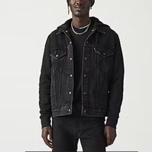 Levi's Hybrid Hoodie Mens Denim Hooded
Lightweight Trucker Jacket